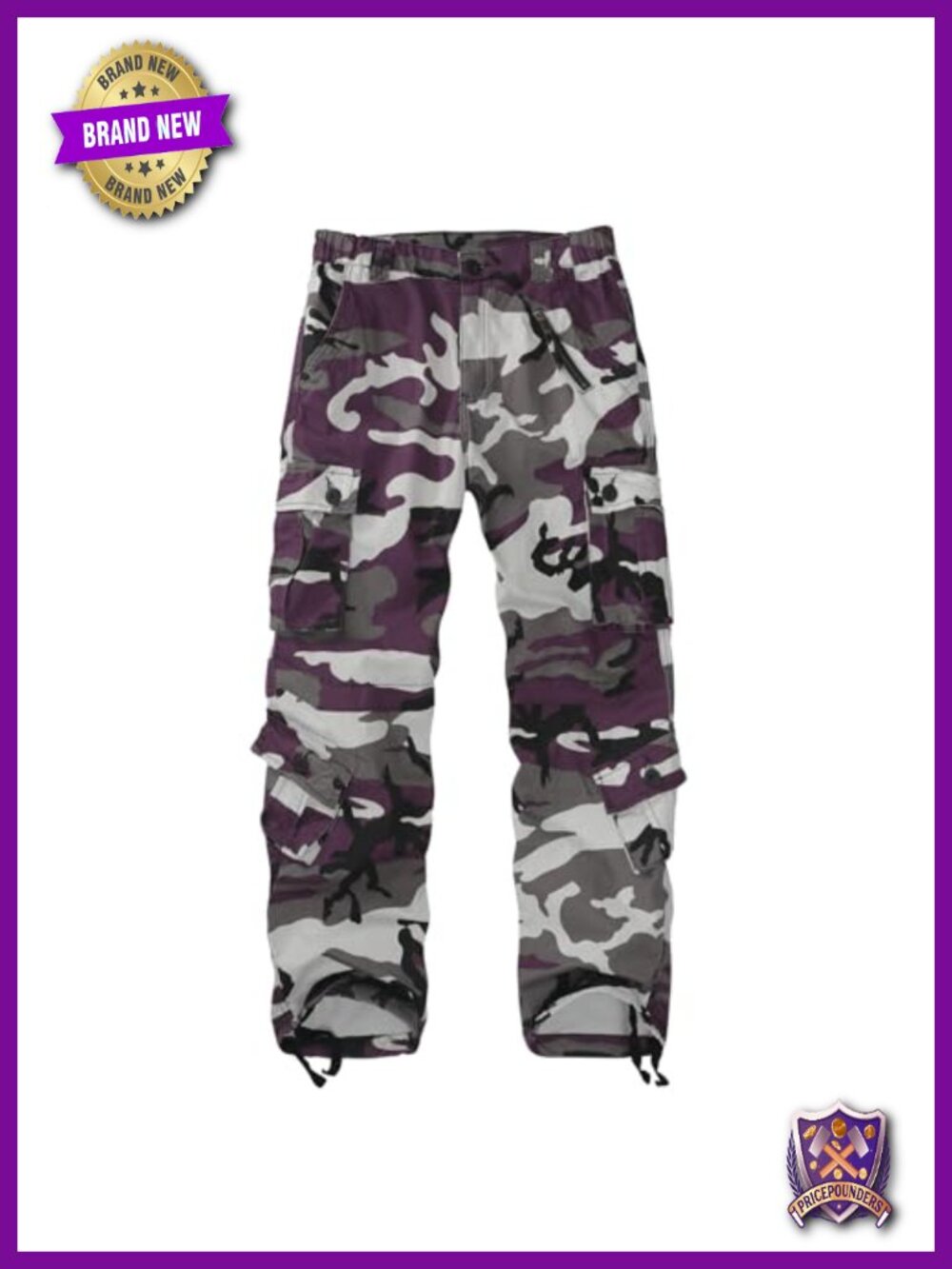 Women's Mid-Rise Cargo Pants Heavy Cotton Straight Leg Tactical Work Trousers